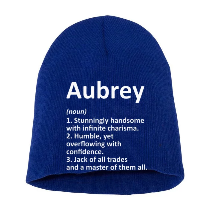 AUBREY Definition Personalized Name Funny Birthday Gift Idea Short Acrylic Beanie