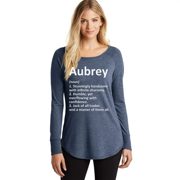 AUBREY Definition Personalized Name Funny Birthday Gift Idea Women's  Perfect Tri Tunic Long Sleeve Shirt