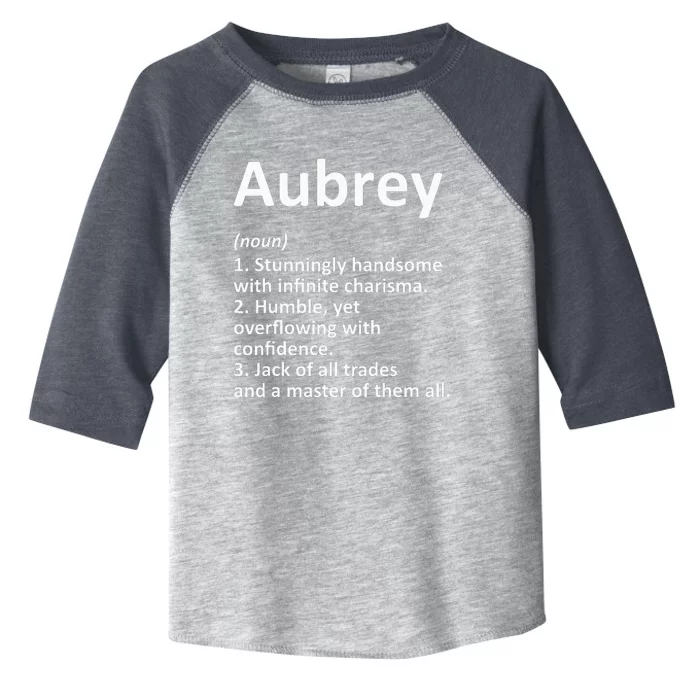 AUBREY Definition Personalized Name Funny Birthday Gift Idea Toddler Fine Jersey T-Shirt