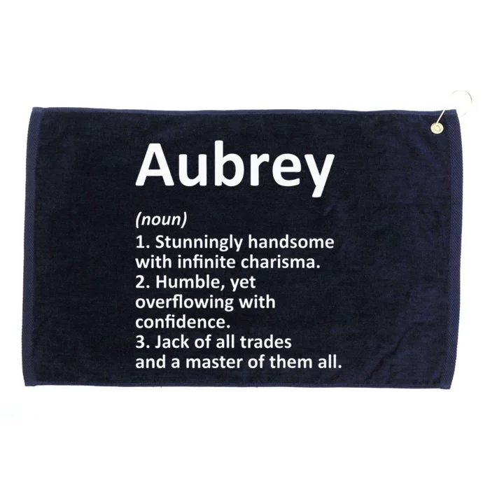 AUBREY Definition Personalized Name Funny Birthday Gift Idea Grommeted Golf Towel