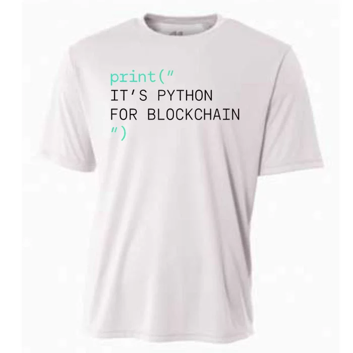 Algorand Developers Print ItS Python For Blockchain Cooling Performance Crew T-Shirt