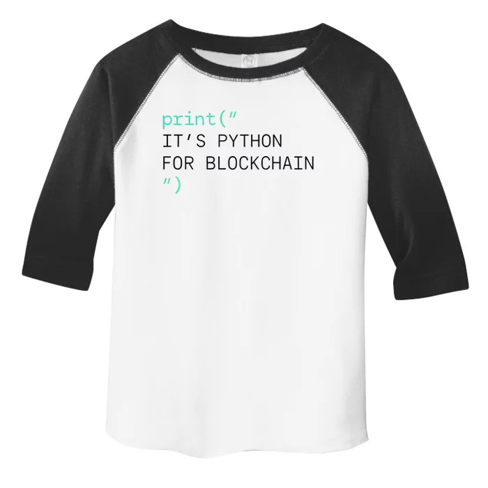 Algorand Developers Print ItS Python For Blockchain Toddler Fine Jersey T-Shirt