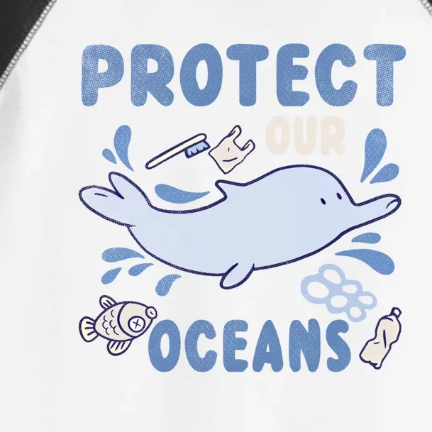 Animal Dolphin Planet Water Save Protect Our Oceans Day Funny Gift Toddler Fine Jersey T-Shirt