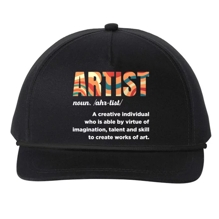 Artist Definition Painting Art Student Great Gift Snapback Five-Panel Rope Hat