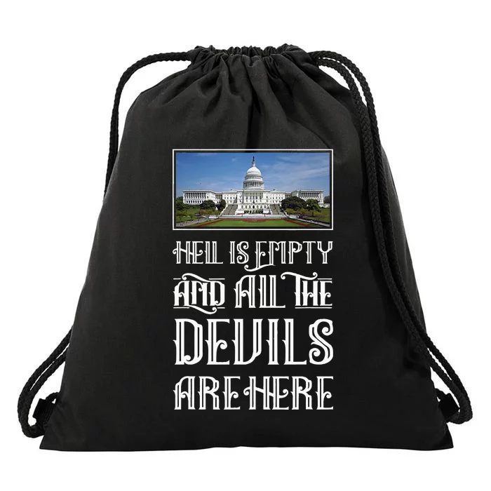 Antigovernment Defund Politicians And Washington Political Drawstring Bag