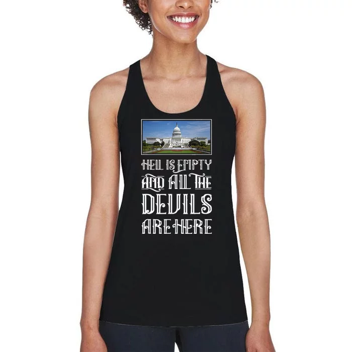 Antigovernment Defund Politicians And Washington Political Women's Racerback Tank