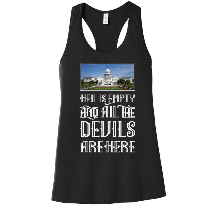 Antigovernment Defund Politicians And Washington Political Women's Racerback Tank