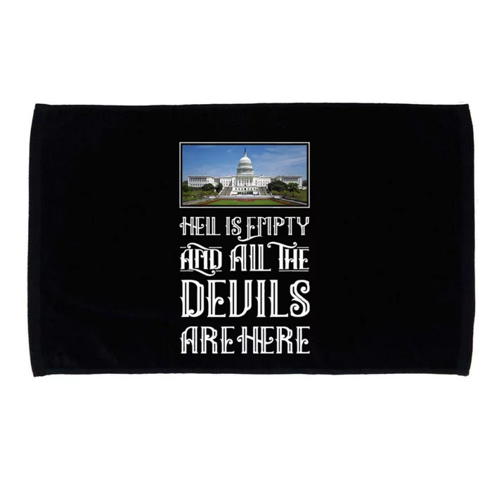 Antigovernment Defund Politicians And Washington Political Microfiber Hand Towel