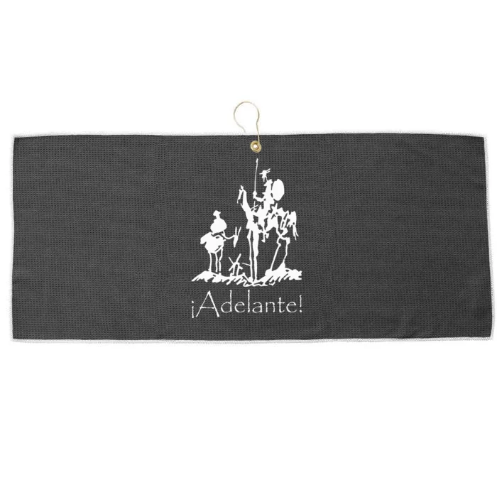 ¡Adelante! Don Quixote Sancho Panza Large Microfiber Waffle Golf Towel