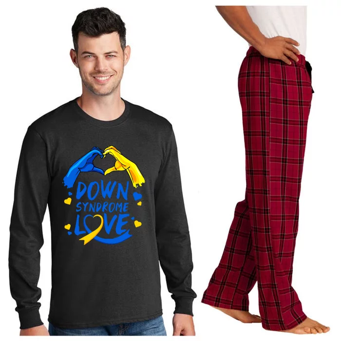 Awareness Down Right Perfect World Down Syndrome Day Gift Long Sleeve Pajama Set