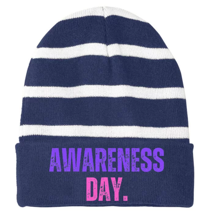 Awareness Day Reflection And Identity Cute Gifts People Striped Beanie with Solid Band