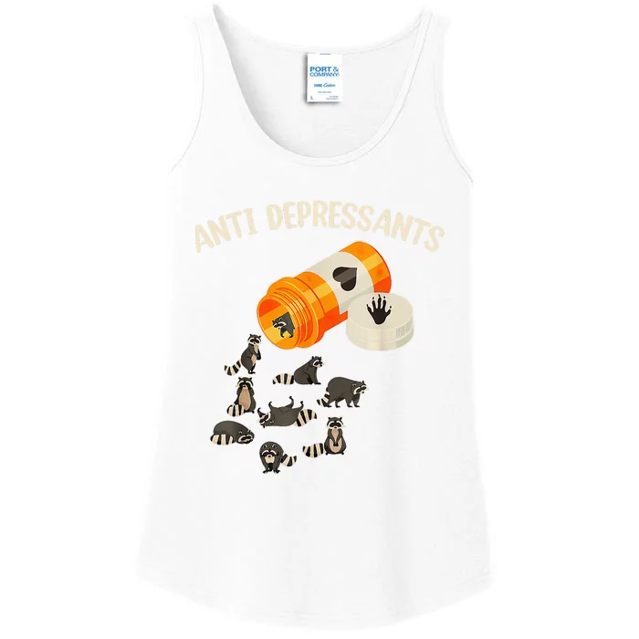 Anti Depressants Raccoon Ladies Essential Tank