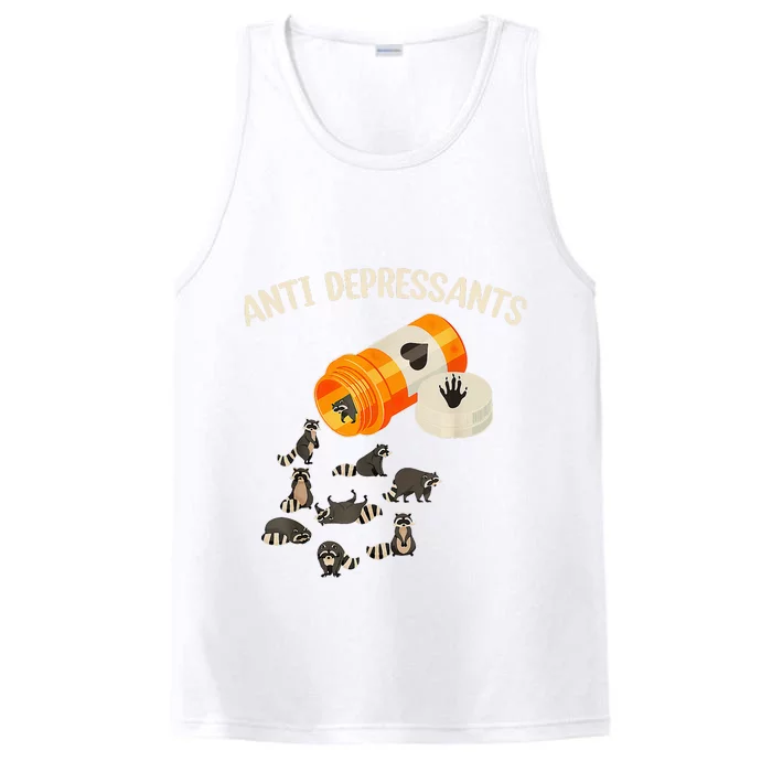 Anti Depressants Raccoon Performance Tank