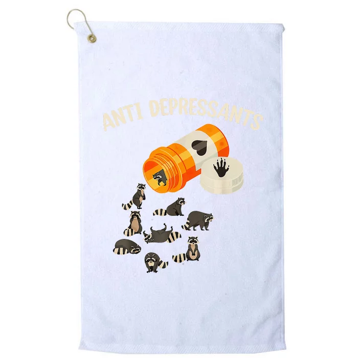 Anti Depressants Raccoon Platinum Collection Golf Towel