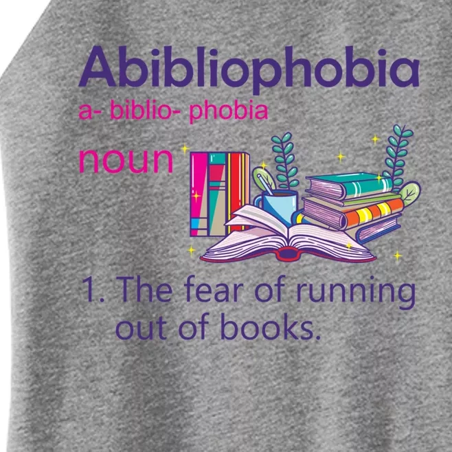 Abibliophobia Definition Reading Nerd Book Lovers Geek Gift Women’s Perfect Tri Rocker Tank