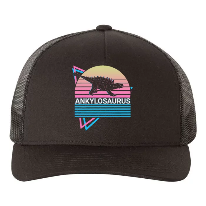 Ankylosaurus Dinosaur Retro Yupoong Adult 5-Panel Trucker Hat