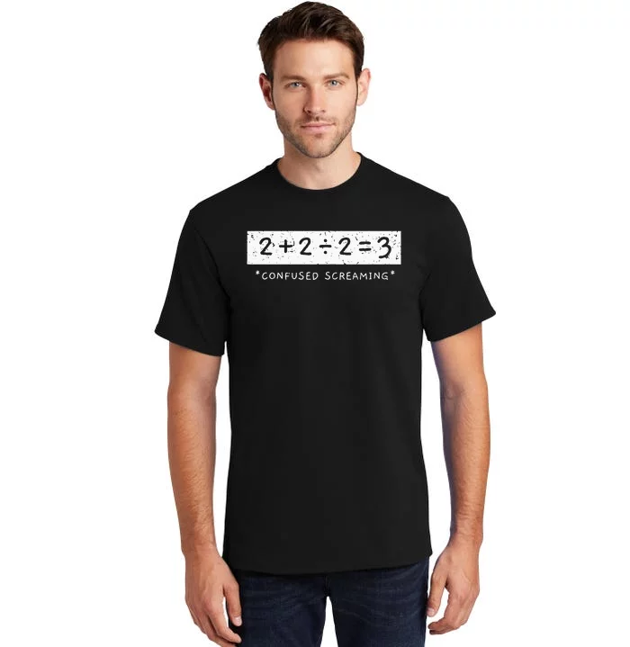 Addition Division Subtraction Equals Math Learning Ability Tall T-Shirt