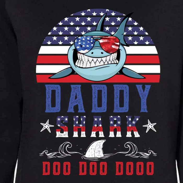 American Daddy Shark Doo Doo Doo America 4Th Of July Womens California Wash Sweatshirt