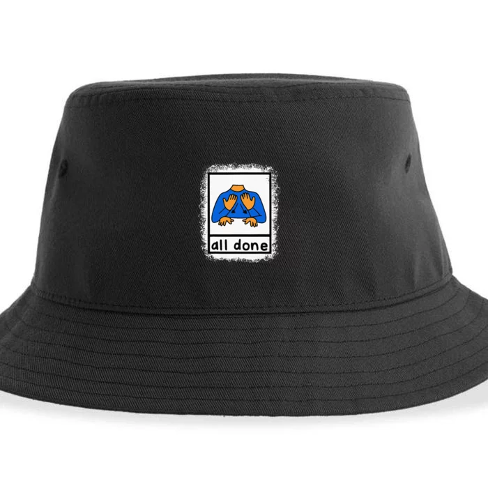 All Done Sign Language Asl Teacher Sustainable Bucket Hat