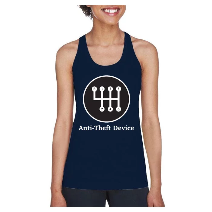 AntiTheft Device Shift For Car Lovers Gearheads Women's Racerback Tank