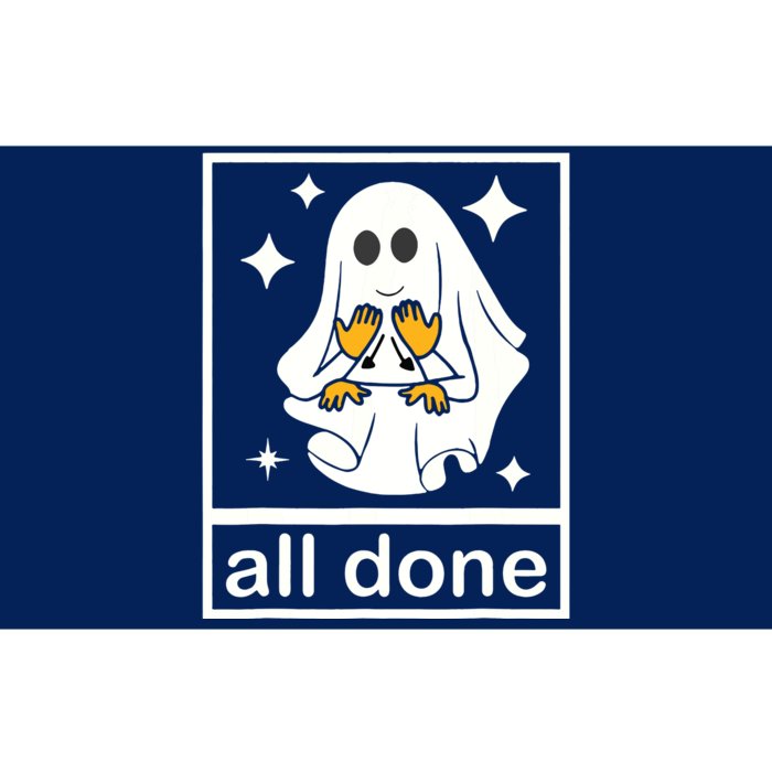 All Done Sign Language Speech Pathology Ghost Fall Halloween Bumper Sticker