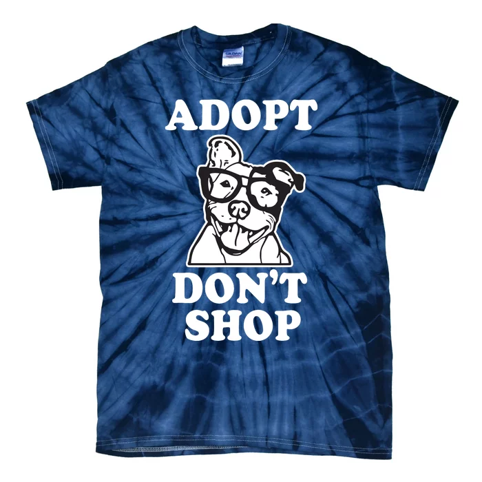 Adopt Dont Shop Pitbull Dog Rescue Adoption Tie-Dye T-Shirt