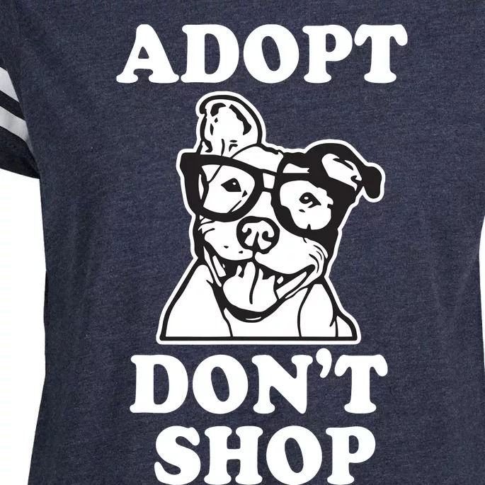 Adopt Dont Shop Pitbull Dog Rescue Adoption Enza Ladies Jersey Football T-Shirt