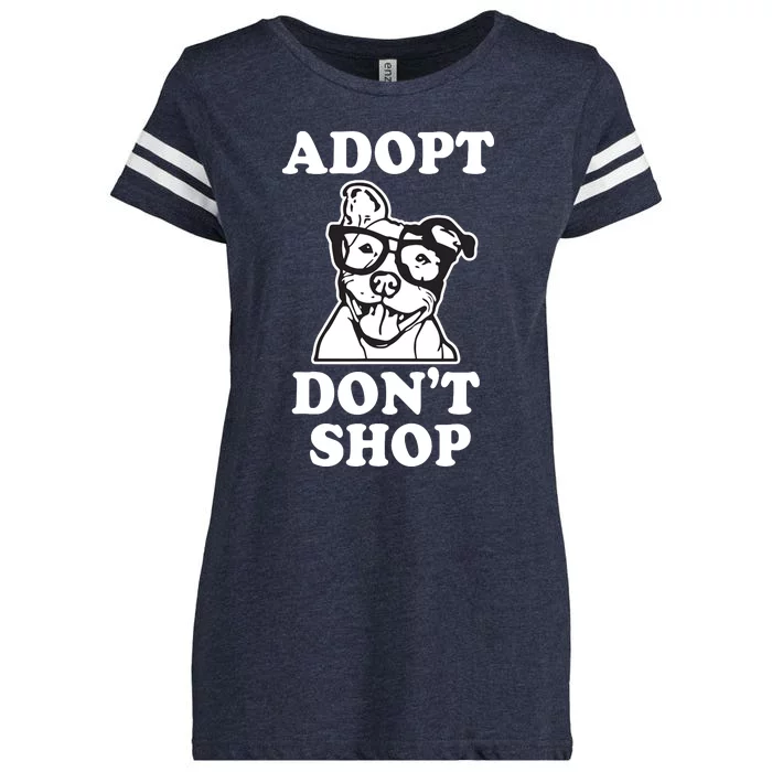 Adopt Dont Shop Pitbull Dog Rescue Adoption Enza Ladies Jersey Football T-Shirt