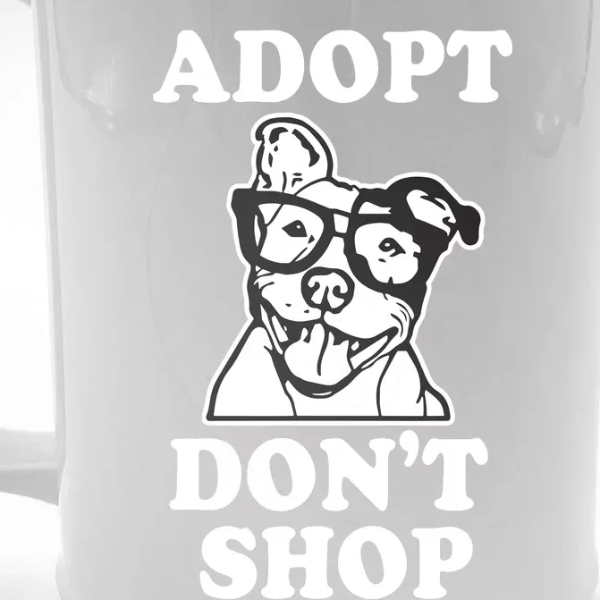 Adopt Dont Shop Pitbull Dog Rescue Adoption Front & Back Beer Stein