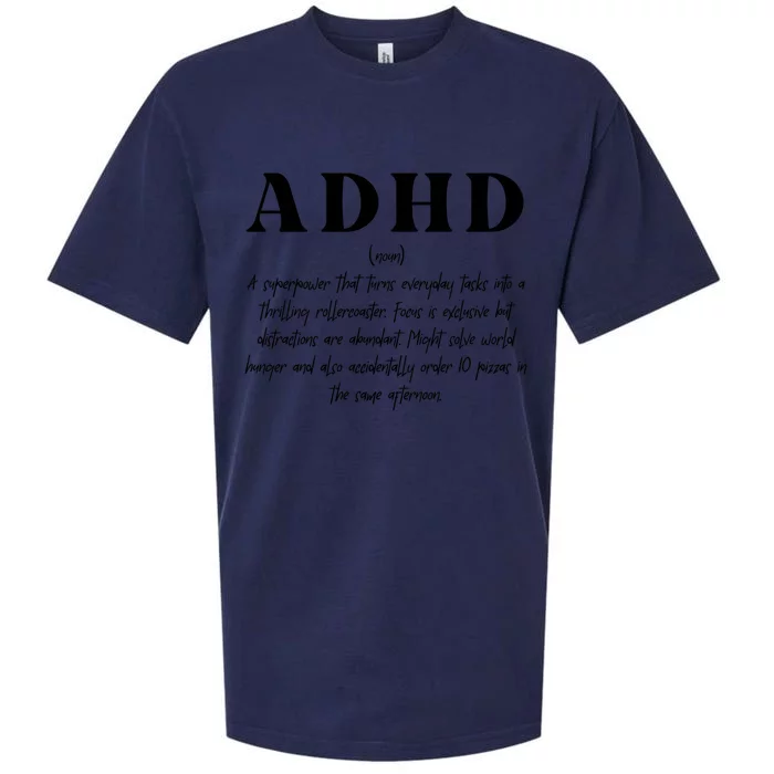 Adhd Definition Supporter Sueded Cloud Jersey T-Shirt