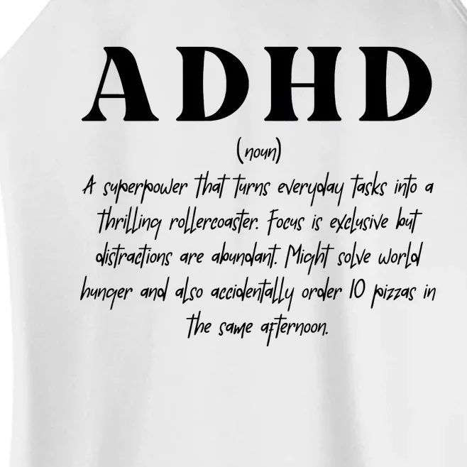 Adhd Definition Supporter Women’s Perfect Tri Rocker Tank