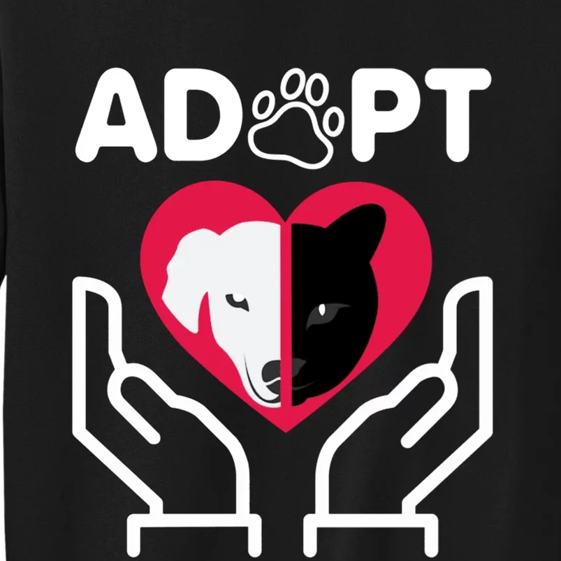 Adopt Dont Shop Rescue Animal Tall Sweatshirt