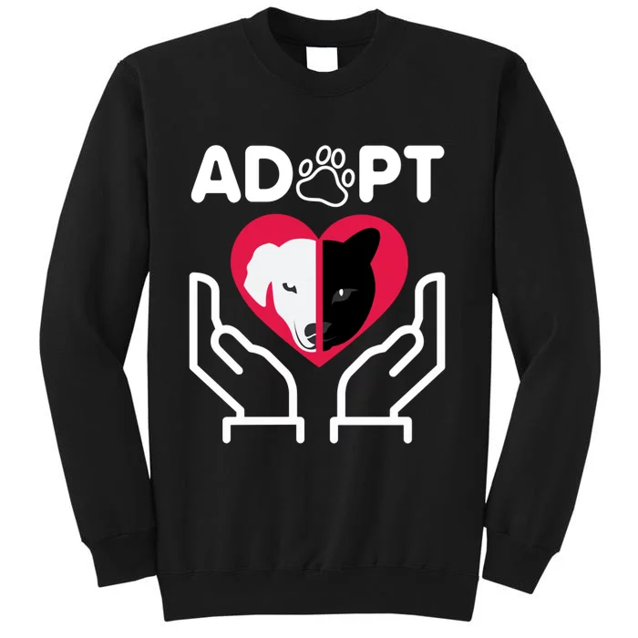 Adopt Dont Shop Rescue Animal Tall Sweatshirt