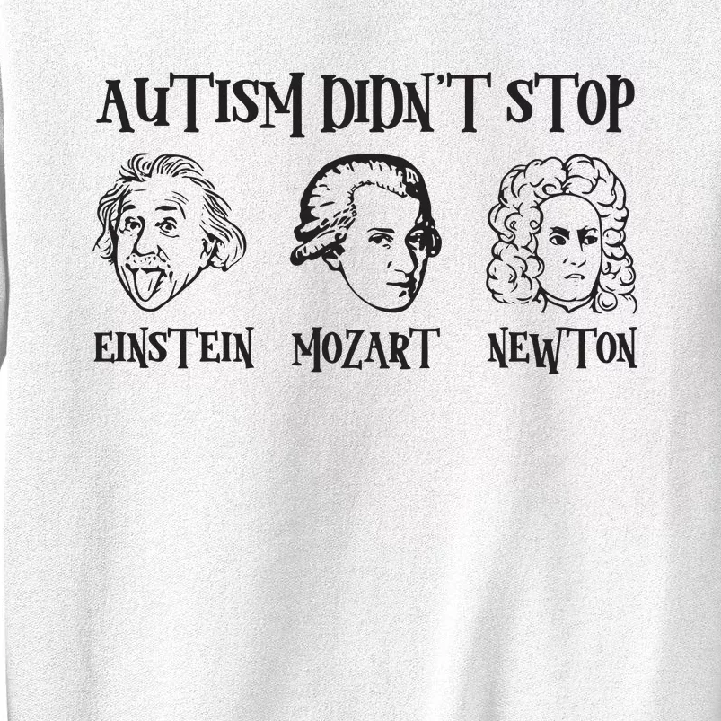 Autism Didn't Stop Autism Awareness Einstein Mozart Newton Sweatshirt