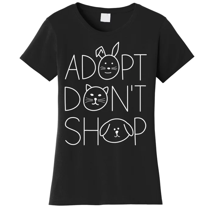 Adopt Don't Shop Animal Rescue Gift For Animal Lovers Women's T-Shirt