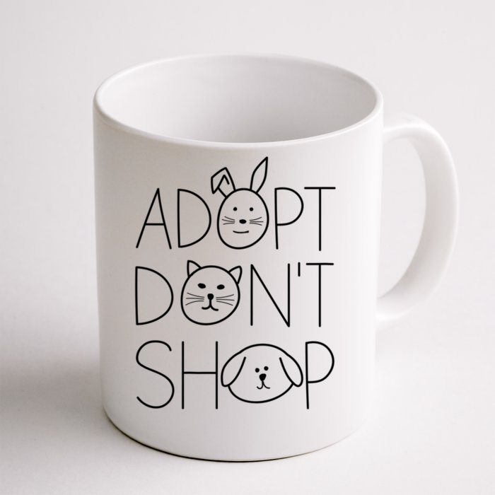 Adopt Don't Shop Animal Rescue Gift For Animal Lovers Front & Back Coffee Mug