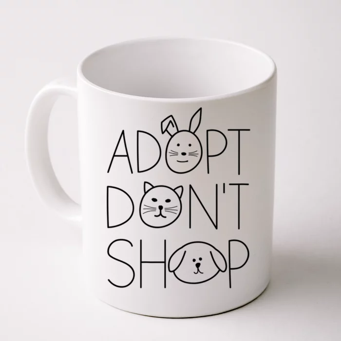 Adopt Don't Shop Animal Rescue Gift For Animal Lovers Front & Back Coffee Mug