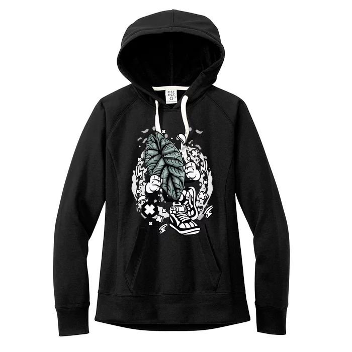 Alocasia Dragon Scale cartoon Botany Botanist Garden Women's Fleece Hoodie