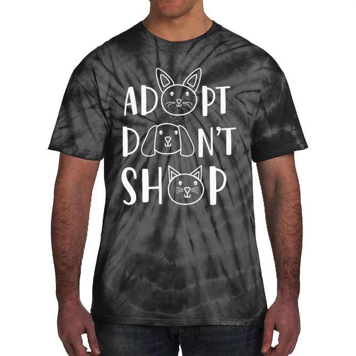 Adopt Don't Shop Dog Adoption Pet Animal Rescue Tie-Dye T-Shirt