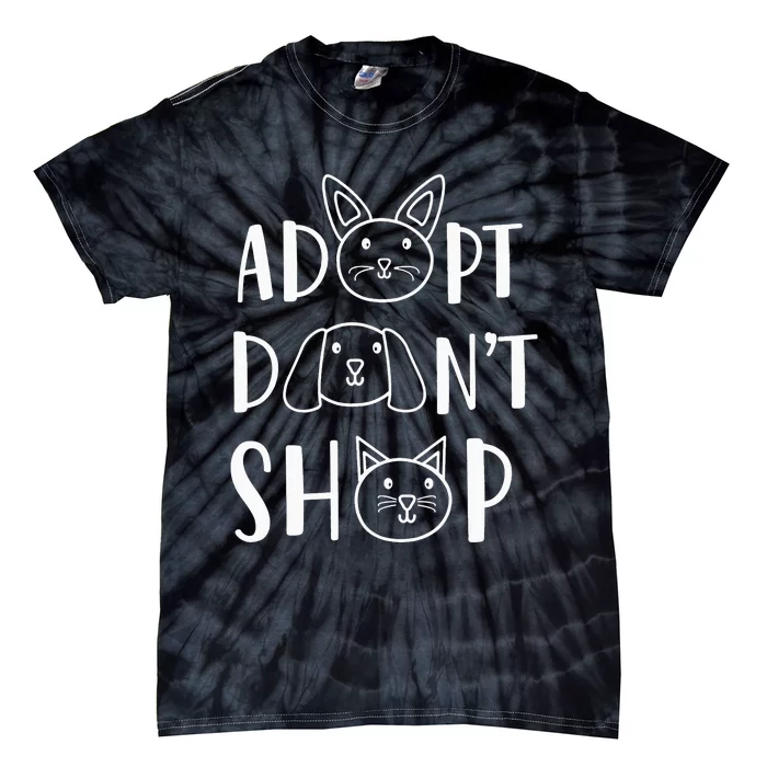 Adopt Don't Shop Dog Adoption Pet Animal Rescue Tie-Dye T-Shirt