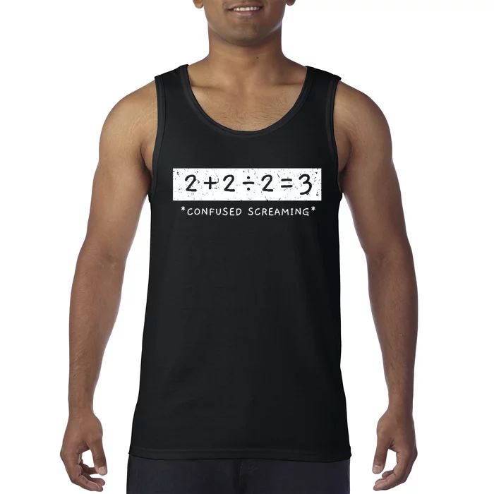 Addition Division Subtraction Equals Math Learning Ability Tank Top