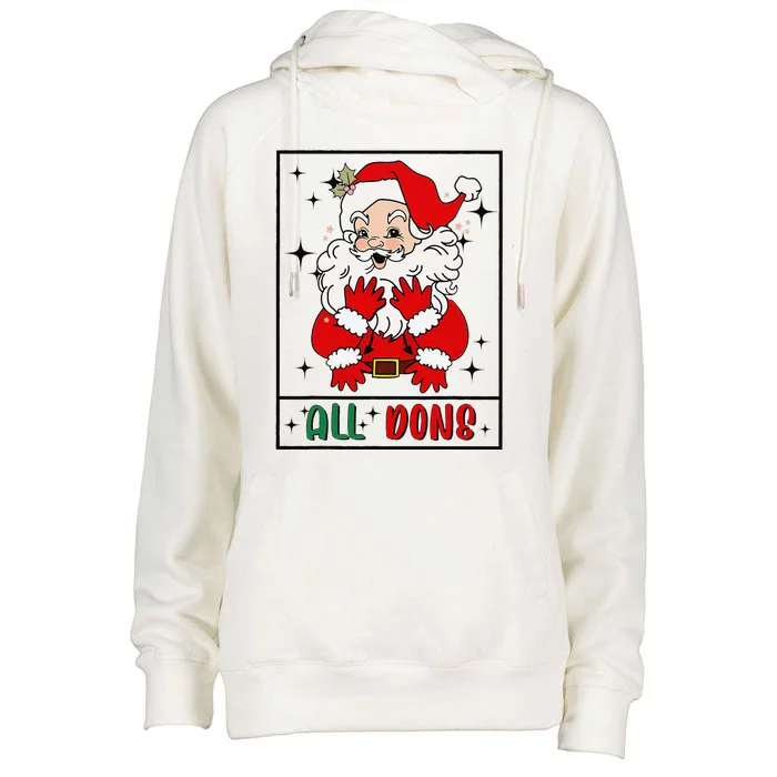 All Done Slp Christmas Special Education Sped Teacher Womens Funnel Neck Pullover Hood