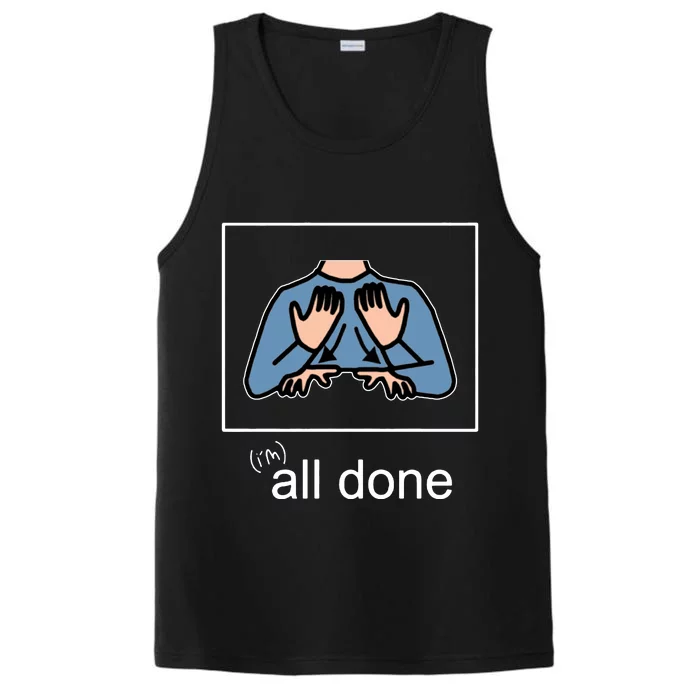 All Done Special Education Teacher Neurodiversity Autism Performance Tank