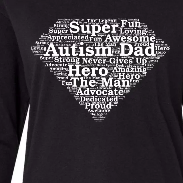 Autism Dad Superhero Fathers Day Womens Cotton Relaxed Long Sleeve T-Shirt