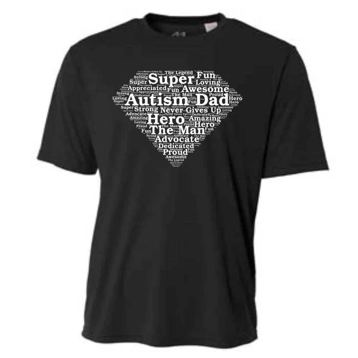 Autism Dad Superhero Fathers Day Cooling Performance Crew T-Shirt