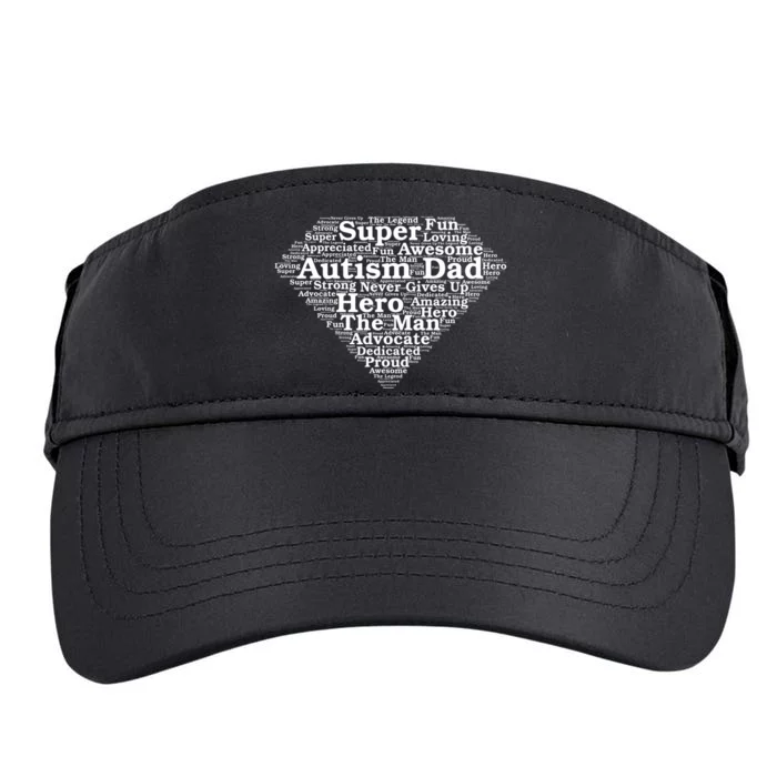 Autism Dad Superhero Fathers Day Adult Drive Performance Visor