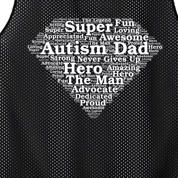 Autism Dad Superhero Fathers Day Mesh Reversible Basketball Jersey Tank