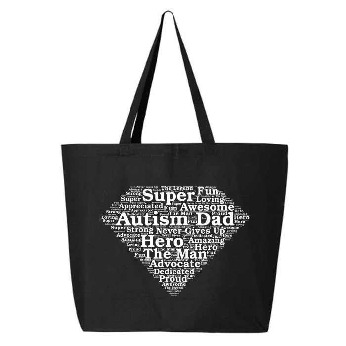 Autism Dad Superhero Fathers Day 25L Jumbo Tote