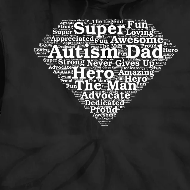 Autism Dad Superhero Fathers Day Tie Dye Hoodie