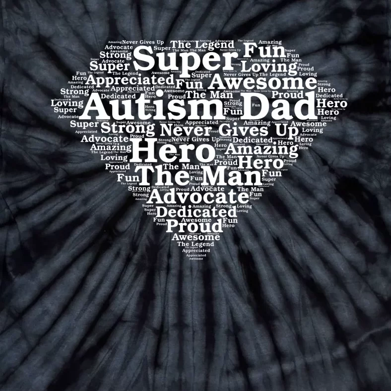 Autism Dad Superhero Fathers Day Tie-Dye T-Shirt